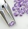 Natural Amethyst and Genuine Cut Stone, Oval Gemstones, 7mmx 5mm, Purple - 10 Pieces